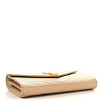 Grain De Poudre Matelasse Chevron Monogram Chain Wallet Nude Powder