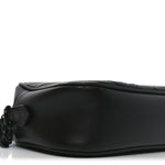 Calfskin Matelasse Monochrome Small GG Marmont Chain Shoulder Bag Black