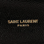 Grain De Poudre Matelasse Chevron Monogram Envelope Clutch Black