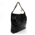 Shiny Calfskin Quilted Large Chanel 22 Black