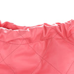 Shiny Calfskin Quilted Small Chanel 22 Coral Pink