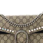 GG Supreme Monogram Crystal Small Dionysus Shoulder Bag Black