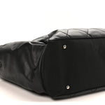 Coated Canvas Quilted Large Paris Biarritz Tote Black