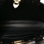 Grainy Calfskin Mini Rockstud Shopping Bag Black