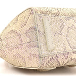 Snakeskin Mini Lock Antigona Shoulder Bag Dusty Gold