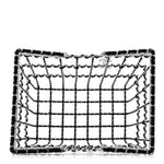 Brass Calfskin Large Grocery By Chanel Shopping Basket Silver