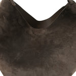 Suede Calfskin Medium Lotus Tote Cedar