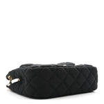 Jersey Quilted Small Wavy CC Hobo Black