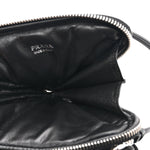 Nappa Soft Padded Mini Triangle Crossbody Pouch Black