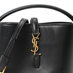 Shiny Calfskin Le 37 Mini Bucket Bag Black