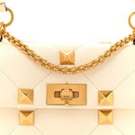 Nappa Medium Roman Stud Shoulder Bag Ivory