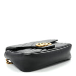 Calfskin Matelasse Super Mini GG Marmont Shoulder Bag Black