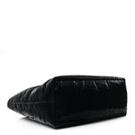 Silktech Canvas Wide Puffer Tote Black