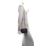 Lambskin Quilted Small Trendy CC Camera Case With Chain Navy