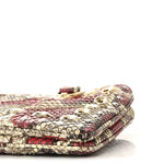 Snakeskin Large Arli Top Handle Bag Pink Beige