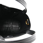 Grained Calfskin Small Spin Tote Black