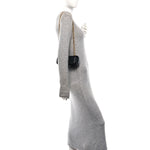 Goatskin Matelasse Mini Chain Shoulder Bag  Black