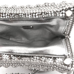 Crystal Embellished Metallic Lambskin Mini Chanel 22 Silver
