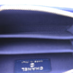 Lambskin Quilted Zip Around Coin Purse Wallet Blue
