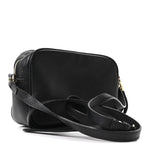 Pebbled Calfskin Small Soho Disco Bag Black