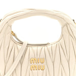 Nappa Matelasse Mini Wander Hobo White