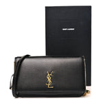 Smooth Calfskin Monogram Phone Holder Crossbody Black
