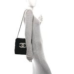 Muff Shearling Lambskin Bag Black Ecru
