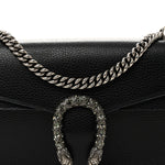 Pebbled Calfskin Small Dionysus Shoulder Bag Black