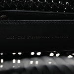 Faux Calfskin Braided Varnished XXS Bistro Basket Black