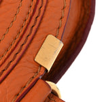 Grained Calfskin Small Marcie Saddle Bag Wood Rose