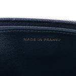 Lambskin Quilted Hold The Line Wallet On Chain WOC Dark Blue