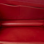 Patina Box Calfskin Medium Clasp Bag Scarlet