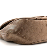 Metallic Caviar Half Moon Large Flap Bronze