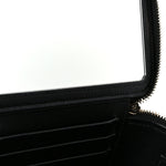 Lambskin Quilted Small Top Handle Vanity Case With Chain Black