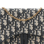 Oblique Saddle Chain Pouch Blue