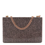 Acrylic Glitter Chain Clutch Copper