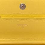Caviar Quilted Wallet on Chain WOC Yellow