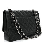 Caviar Maxi Single Flap Black