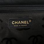 Calfskin Quilted Wild Stitch Large Top Handle Flap Black
