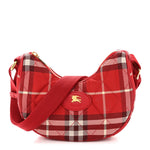 Nylon Horseshoe Crossbody Bag Crayon Red