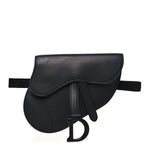 Ultra Matte Calfskin Saddle Belt Bag Black