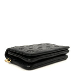 Lambskin Embossed Monogram Pochette Coussin Black