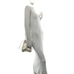 Satin Crystal Net Chain Bag Silver