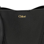 Grained Calfskin Small Spin Tote Black