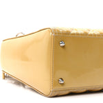 Patent Cannage Medium Lady Dior Beige
