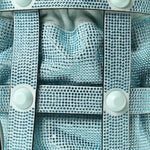 Calfskin Crystal Small Cage Bag Blue