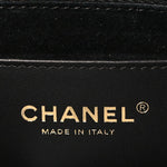 Shiny Caviar Stitched Softly Quilted Tote Black