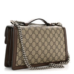 GG Supreme Monogram Textured Dollar Calfskin Top Handle Dionysus Shoulder Bag Beige Ebony New Acero