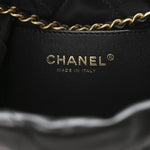 Shiny Calfskin Quilted Mini Chanel 22 Black