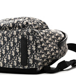 Oblique Calfskin Rider Backpack Beige Black